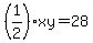 %281%2F2%29xy=28