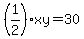 %281%2F2%29xy=30