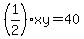 %281%2F2%29xy=40