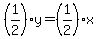 %281%2F2%29y=%281%2F2%29x
