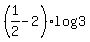 %281%2F2-2%29log%283%29