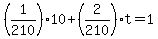 %281%2F210%29%2A10%2B%282%2F210%29t=1