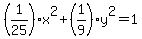 %281%2F25%29x%5E2%2B%281%2F9%29y%5E2=1