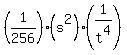%281%2F256%29%28s%5E2%29%281%2Ft%5E4%29