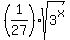 %281%2F27%29sqrt%283%5Ex%29