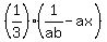 %281%2F3%29%281%2Fab+-+ax%29