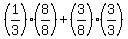 %281%2F3%29%288%2F8%29+%2B+%283%2F8%29%283%2F3%29
