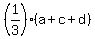 %281%2F3%29%28a%2Bc%2Bd%29