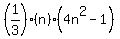 %281%2F3%29%28n%29%284n%5E2-1%29