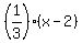 %281%2F3%29%28x-2%29