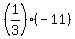 %281%2F3%29%2A%28-11%29
