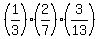 %281%2F3%29%2A%282%2F7%29%2A%283%2F13%29