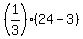 %281%2F3%29%2A%2824-3%29