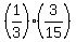 %281%2F3%29%2A%283%2F15%29