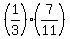 %281%2F3%29%2A%287%2F11%29