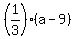 %281%2F3%29%2A%28a-9%29