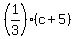 %281%2F3%29%2A%28c%2B5%29