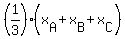 %281%2F3%29%2A%28x%5BA%5D+%2B+x%5BB%5D+%2B+x%5BC%5D%29