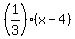 %281%2F3%29%2A%28x-4%29