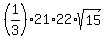 %281%2F3%29%2A21%2A22%2Asqrt%2815%29