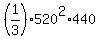%281%2F3%29%2A520%5E2%2A440