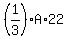 %281%2F3%29%2AA%2A22