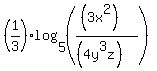 %281%2F3%29%2Alog%285%2C%28%28%283x%5E2%29%29%2F%28%284y%5E3z%29%29%29%29%29