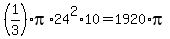 %281%2F3%29%2Api%2A24%5E2%2A10+=+1920%2Api