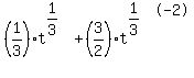%281%2F3%29%2At%5E%281%2F3%29%2B%283%2F2%29%2At%5E%281%2F3%29%5E-2