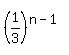 %281%2F3%29%5E%28n-1%29