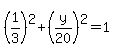 %281%2F3%29%5E2%2B%28y%2F20%29%5E2=1