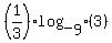 %281%2F3%29+%2A+log_%5B9%5D%283%29