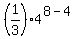 %281%2F3%294%5E%288-4%29