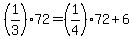 %281%2F3%2972=%281%2F4%2972%2B6