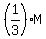 %281%2F3%29M