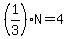 %281%2F3%29N=4