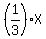%281%2F3%29X