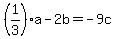 %281%2F3%29a-2b=-9c