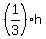 %281%2F3%29h