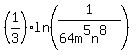 %281%2F3%29ln%281%2F%2864m%5E5n%5E8%29%29