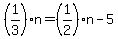 %281%2F3%29n=%281%2F2%29n-5