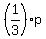 %281%2F3%29p