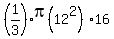 %281%2F3%29pi%2812%5E2%2916+