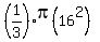 %281%2F3%29pi%2816%5E2%29