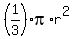 %281%2F3%29pi%2Ar%5E2