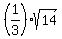 %281%2F3%29sqrt%2814%29