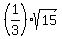 %281%2F3%29sqrt%2815%29