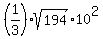 %281%2F3%29sqrt%28194%2910%5E2