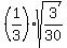 %281%2F3%29sqrt%283%2F30%29