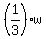 %281%2F3%29w
